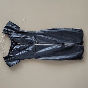 Faux leather dress - small